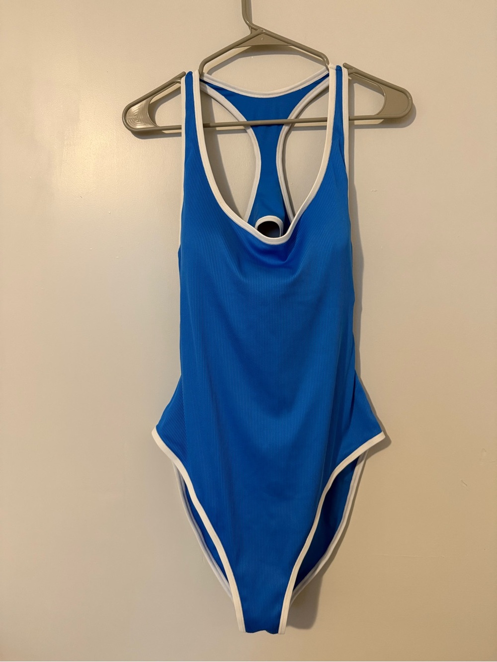 wild fable Blue One-Piece Swimsuit with White Trim